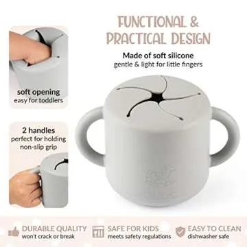 blinc Snack Cups for Toddlers - No Spill Silicone Snack Cup - Non Spillable Baby Food Containers - C...