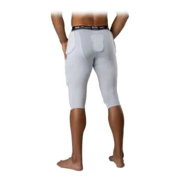 Mcdavid Youth Football Integrated 7 Pad ¾ Compression Tights, Protection for HIPS, Thighs, Tailbone & Knees, Kids