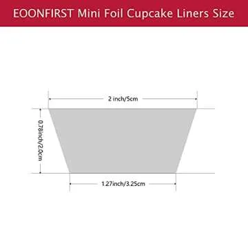 Eoonfirst Gold Mini Foil Cupcake Liners - 300 Pcs
