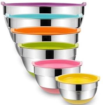Stylish Umite Chef Mixing Bowls Set with Lids - 6 Piece
