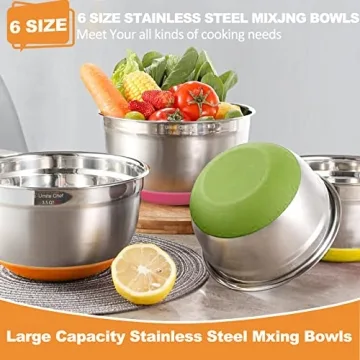 Stylish Umite Chef Mixing Bowls Set with Lids - 6 Piece