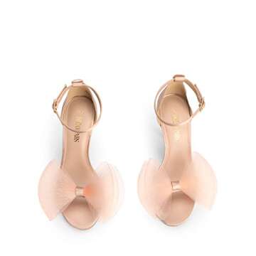 DREAM PAIRS Women's Adjustable Bow Stiletto Heels