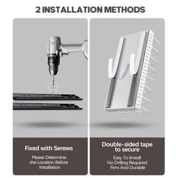 Pull Out Pots and Pans Organizer Under Cabinet, Sliding Lid Holder and Pan Rack in Kitchen, Slide Out inside Cabinet Storage for Pot Lid, Bakeware, Dishes, 8 Adjustable Dividers, 2 Pack White