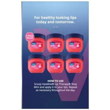 Vaseline Lip Therapy Rosy Lips Mini Balm 6-Pack Gift Set