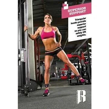 RIMSports Ankle Strap for Cable Machine Attachment - Leg Strap & Glutes Workout Equipment Gym Accessories for Women - Adjustable Ankle Cuff Gym Straps - Cable Kickback Ankle Strap for Leg Exercise