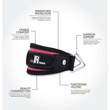 RIMSports Ankle Strap for Cable Machine Attachment - Leg Strap & Glutes Workout Equipment Gym Accessories for Women - Adjustable Ankle Cuff Gym Straps - Cable Kickback Ankle Strap for Leg Exercise