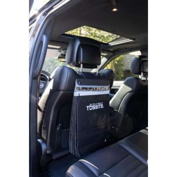 Tossits Disposable Car Trash Bag Hanging (Black, Set of 21) - Leak-Proof, Smell-Proof Automobile Trash Container, Eco-Friendly, Thick, Large 12x15 Car Trash Bin with Sturdy Header Board