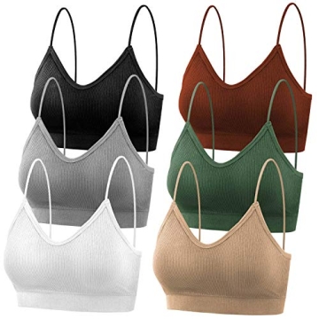 Selizo Padded Sports Bras for Women - 6 Pack