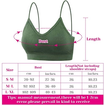 Selizo Padded Sports Bras for Women - 6 Pack