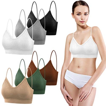 Selizo Padded Sports Bras for Women - 6 Pack