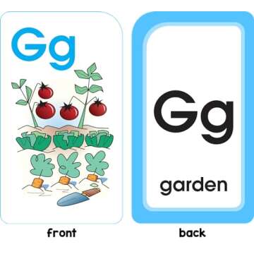 School Zone - Alphabet Fun Flash Cards - Ages 4 to 6, Preschool to Kindergarten, ABCs, Uppercase and Lowercase Letters, Spelling, and More