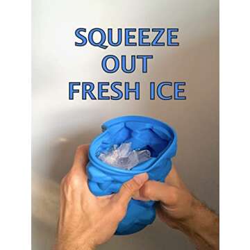 The Ultimate Ice Cube Maker Silicone Bucket with Lid Makes Small Size Nugget Ice Chips for Soft Drinks, Cocktail Ice, Wine On Ice, Cylinder Ice Trays, Crushed Ice Cup Maker Mold, Ice Holder