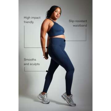 Girlfriend Collective Compressive Pocket Legging (28.5" Inseam), Midnight, S