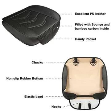 West Llama Breathable PU Leather Car Seat Covers - 2 Pack