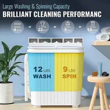 Portable Twin Tub Washer & Spin Dryer for RV