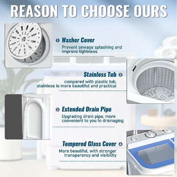 Portable Twin Tub Washer & Spin Dryer for RV