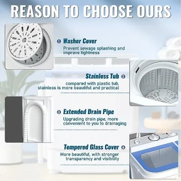 Portable Twin Tub Washer & Spin Dryer for RV