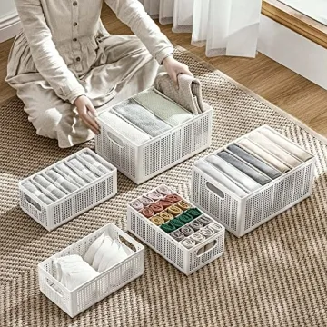 UNZIPE 2 Pack Closet Storage Bins for Organized Spaces