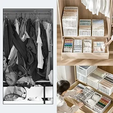 UNZIPE 2 Pack Closet Storage Bins for Organized Spaces