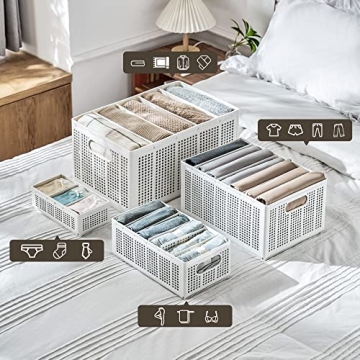 UNZIPE 2 Pack Closet Storage Bins for Organized Spaces