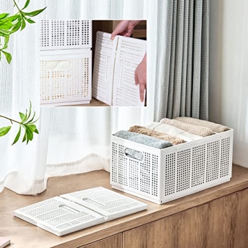 UNZIPE 2 Pack Closet Storage Bins for Organized Spaces