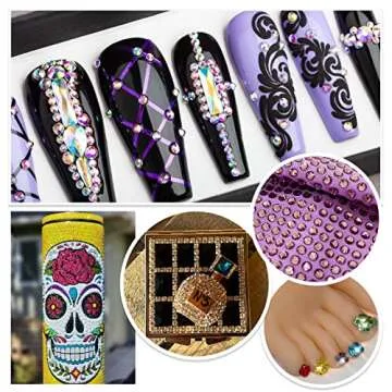 Briskbloom 4500PCS SS6 2mm Resin Flatback Rhinestone, Solid White Flatback Rhinestones for Nails, Tumblers, Mugs, Bottles, Craft Decoration, Loose Bling Glitter Diamond Stone