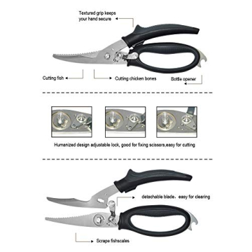 Poultry Shears for Heavy Duty Kitchen Cutting Tasks