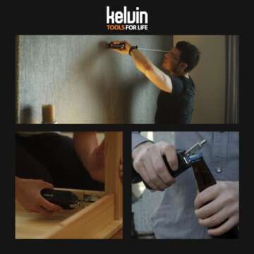 Kelvin Tools K-36 Multi-Tool Set, 36 Integrated Tools, 26 Bit Screwdriver Set, Tape Measure, Corkscrew (Black)