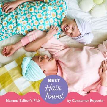 Turbie Twist Extra Long Microfiber Hair Towel Wrap for Women and Men | 2 Pack | Bathroom Essential Accessories | Quick Dry Hair Turban for Drying Curly, Long & Thick Hair (Pink, Mint)