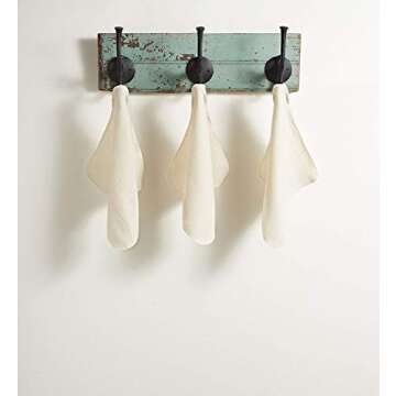 City Threads Organic Cotton Kitchen Towels Set of 6 Absorbent