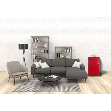 Frigidaire Retro Mini Fridge Freezer Combo in Red