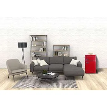 Frigidaire Retro Mini Fridge Freezer Combo in Red