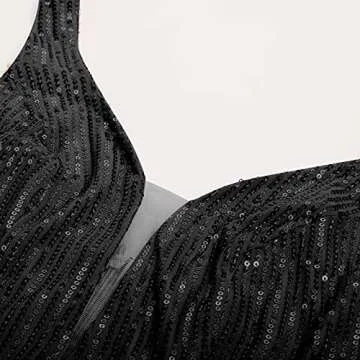 GRACE KARIN Mini Dress with Deep V Neck & Irregular Hem