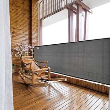 3'x16.4' Balcony Privacy Screen Cover, Deck Privacy Screen Porch Covering for Privacy,Balcony Cover ...