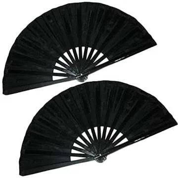 ZooBoo Traditional Tai Chi Fan - Lightweight Folding Fan for Martial Arts, Tai Chi, and Dance Practi...