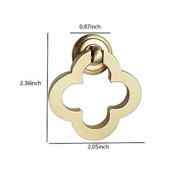 BrandName RR-RUOSHUI Flower Cabinet Pulls - Elegant Gold Decorative Knobs for All Furniture