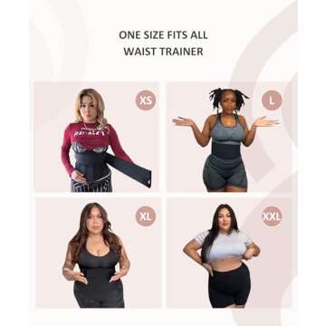 FeelinGirl Waist Trainer for Women Bandage Wrap Trimmer Belt Long Torso Tummy Wraps Belly Body Shaper Waist Trimmer Belt