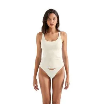 Padded Cotton Ribbed Tank Tops for Women by SUUKSESS