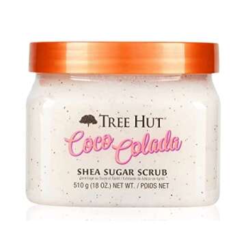Tree Hut Shea Sugar Body Scrub, Watermelon, Coco Colada,18oz, 2PK, With Single Makeup Remover Cleansing Wipe