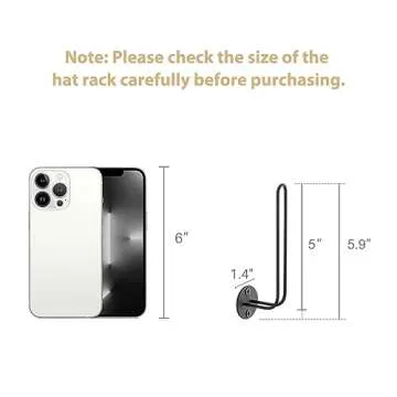 Mkono Hat Organizer for Baseball Caps, Set of 2 Wall Hat Rack 5 Inches Space Saving Holds 20 Caps Modern L -Shaped Hat Hooks Wall Mount Hat Holder for Closet Bedroom Storage, Small, Black