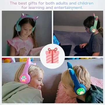 Riwbox CF9 Cat Ear Bluetooth Headphones for Kids