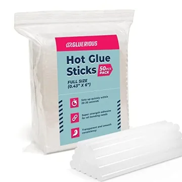 50 Pcs Full Size Hot Glue Sticks - Perfect for Crafts & DIY Projects