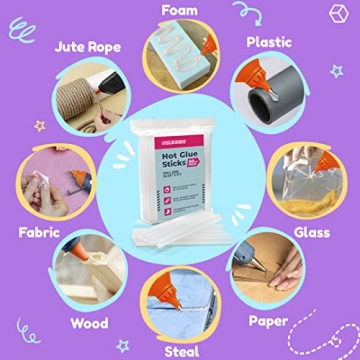50 pcs Full Size Hot Glue Sticks for Crafts & DIY