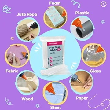 50 pcs Full Size Hot Glue Sticks for Crafts & DIY