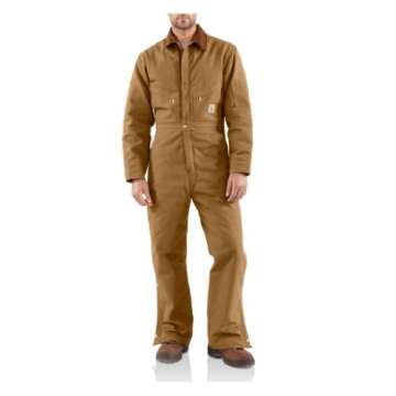 Carhartt Men's Quilt Lined Duck Coveralls,Brown,44 Short