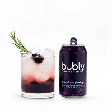 bubly Sparkling Water, Berry Peachy Variety Pack, 12 fl oz. Cans, (Pack of 18)