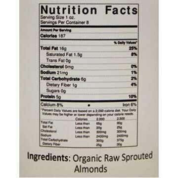 Jiva Organics Raw, Sprouted Almond Butter, 8 Fluid Ounce (Pack of 3)