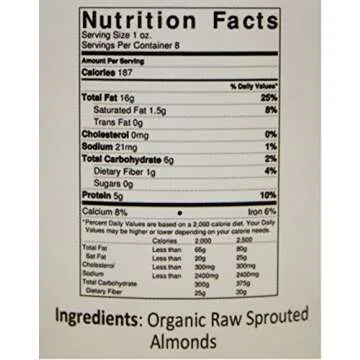 Jiva Organics Raw, Sprouted Almond Butter, 8 Fluid Ounce (Pack of 3)