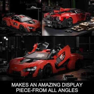 Mould King Super car Sanna MOC Building Blocks and Construction Toy, Collectible Cars Set to Build, 1:12 Scale Sports Car Model Toys for Kids 8+Age and Adults-1182 Pcs