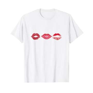 Classic Kiss Mark Valentine's Day T-Shirt for Him and Her